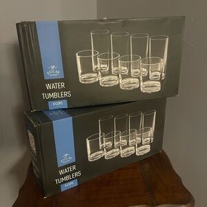 New! ZuLay Kitchen 2 Packs of 8 Acrylic Each Tumblers Total of 16 Tumblers USA